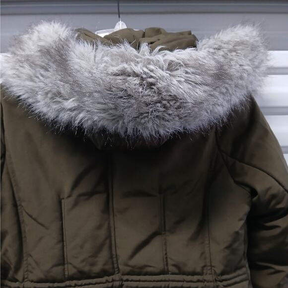 BCBGMAXAZRIA Women’s Faux Fur Hooded Parka Coat Winter Jacket Insulated Sz Small - Picture 7 of 14